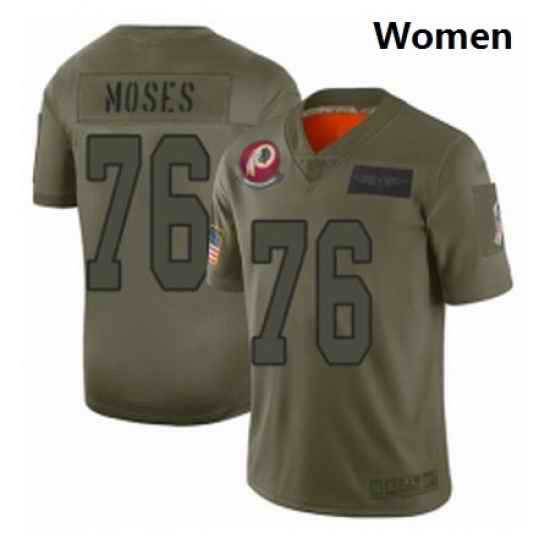 Womens Washington Redskins 76 Morgan Moses Limited Camo 2019 Salute to Service Football Jersey
